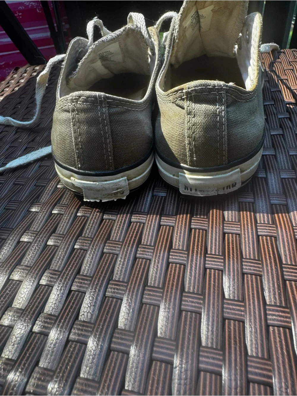 Converse Chuck Taylor All Star Kids Low Top Sneakers Youth Size 3 Gray and White
